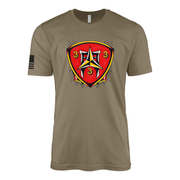 3rd Battalion 3rd Marines Sailor Jerry Style T-Shirt - Coyote Brown