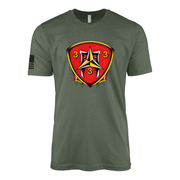 3rd Battalion 3rd Marines Sailor Jerry Style T-Shirt - Military Green