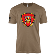 3rd Battalion 3rd Marines Sailor Jerry Style T-Shirt - Woodland Brown