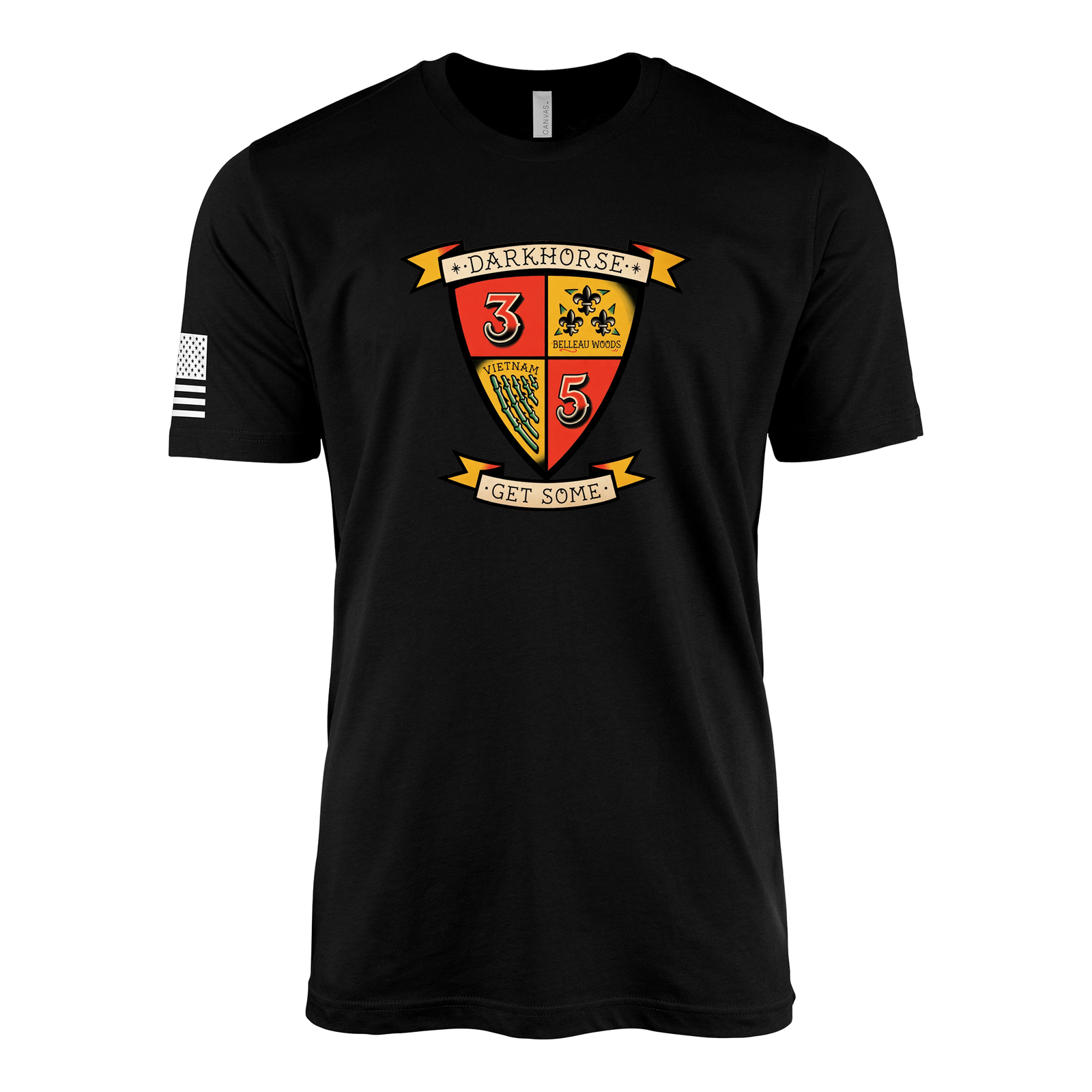 3rd Battalion 5th Marines Tradition Flash Sailor Jerry Style T-Shirt - Black