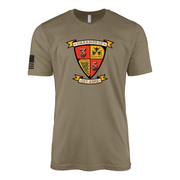 3rd Battalion 5th Marines Tradition Flash Sailor Jerry Style T-Shirt - Coyote Brown