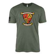 3rd Battalion 5th Marines Tradition Flash Sailor Jerry Style T-Shirt - Military Green