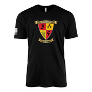 3rd Battalion 5th Marines Modern Flash II Sailor Jerry Style T-Shirt - Black