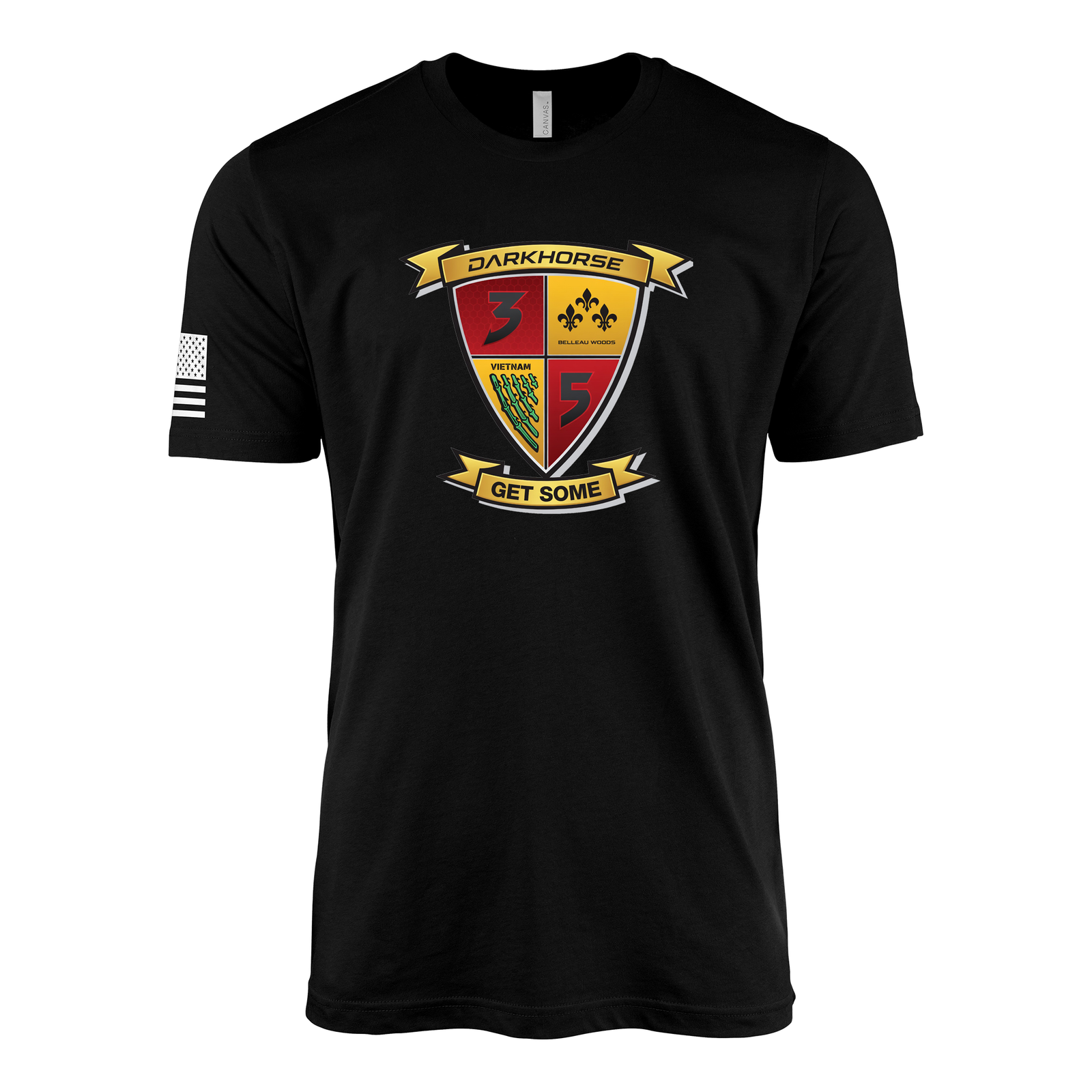 3rd Battalion 5th Marines Modern Flash III Sailor Jerry Style T-Shirt - Black