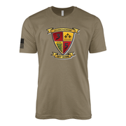 3rd Battalion 5th Marines Modern Flash III Sailor Jerry Style T-Shirt - Coyote Brown