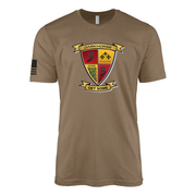 3rd Battalion 5th Marines Modern Flash III Sailor Jerry Style T-Shirt - Woodland Brown