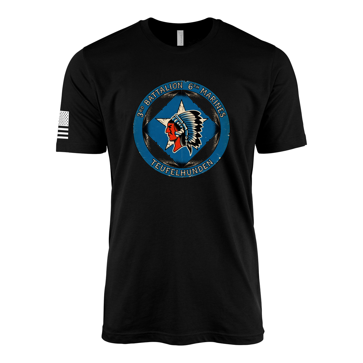3rd Battalion 6th Marines Sailor Jerry Style T-Shirt - Black