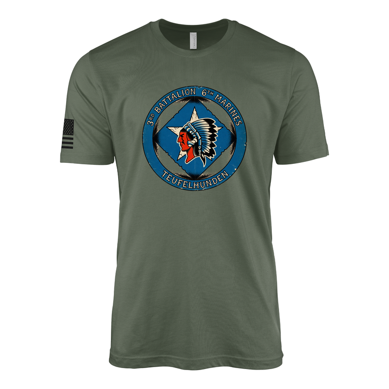 3rd Battalion 6th Marines Sailor Jerry Style T-Shirt