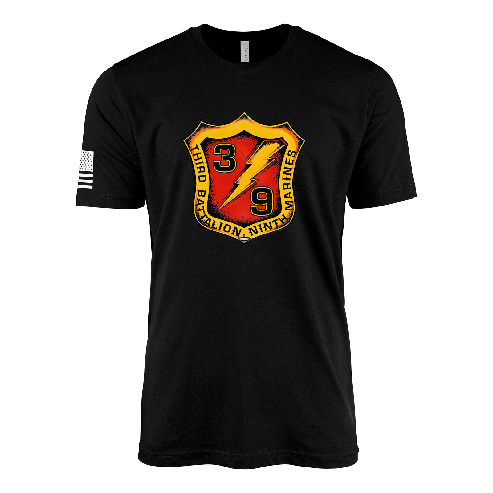3rd Battalion 9th Marines The Walking Dead Sailor Jerry Style T-Shirt - Black