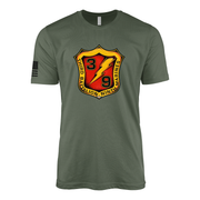 3rd Battalion 9th Marines The Walking Dead Sailor Jerry Style T-Shirt - Military Green