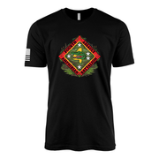 4th Assault Amphibian Battalion Sailor Jerry Style T-Shirt - Black