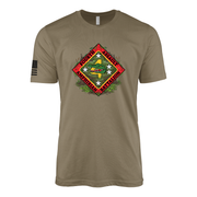 4th Assault Amphibian Battalion Sailor Jerry Style T-Shirt - Coyote Brown