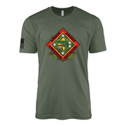 4th Assault Amphibian Battalion Sailor Jerry Style T-Shirt - Military Green