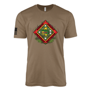 4th Assault Amphibian Battalion Sailor Jerry Style T-Shirt - Woodland Brown