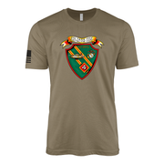 4th Tank Battalion Sailor Jerry Style T-Shirt - Coyote Brown
