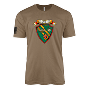 4th Tank Battalion Sailor Jerry Style T-Shirt - Woodland Brown