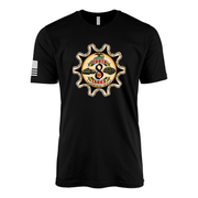 8th Tank Battalion Sailor Jerry Style T-Shirt - Black