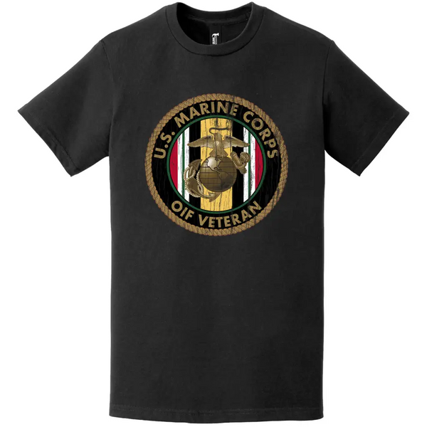 Distressed U.S. Marine Corps OIF Veteran T-Shirt