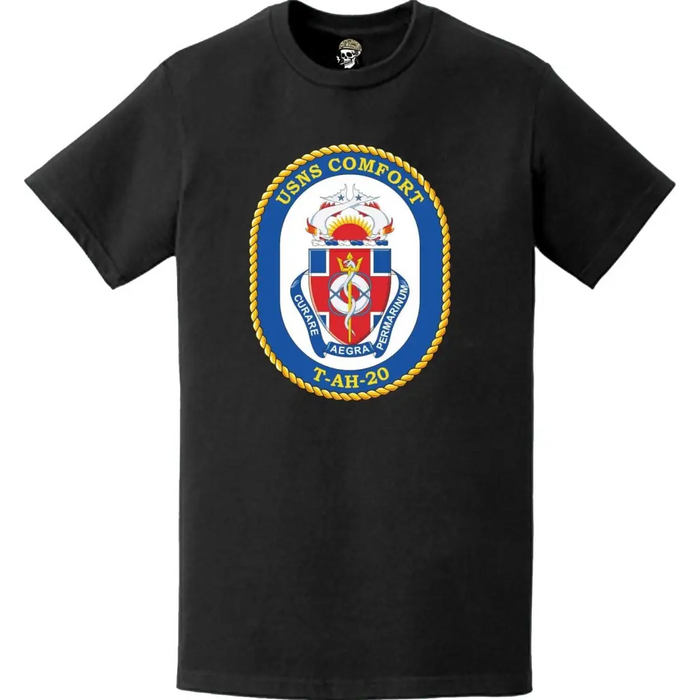 USNS Comfort (T-AH-20) Ship's Crest Emblem T-Shirt Tactically Acquired   