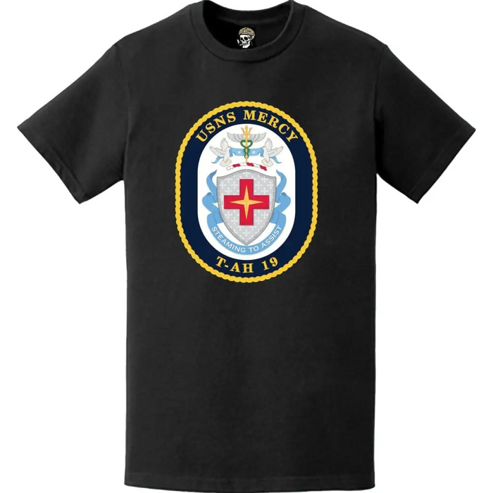 USNS Mercy (T-AH-19) Ship's Crest Emblem T-Shirt Tactically Acquired   