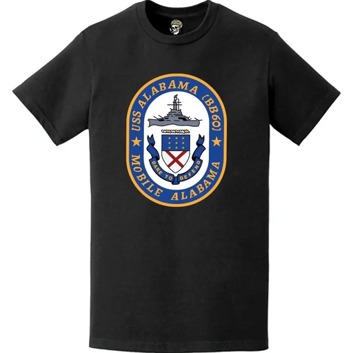 USS Alabama (BB-60) Battleship Logo Crest T-Shirt Tactically Acquired   