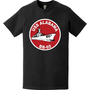 USS Alabama (BB-60) Battleship Logo Emblem T-Shirt Tactically Acquired   