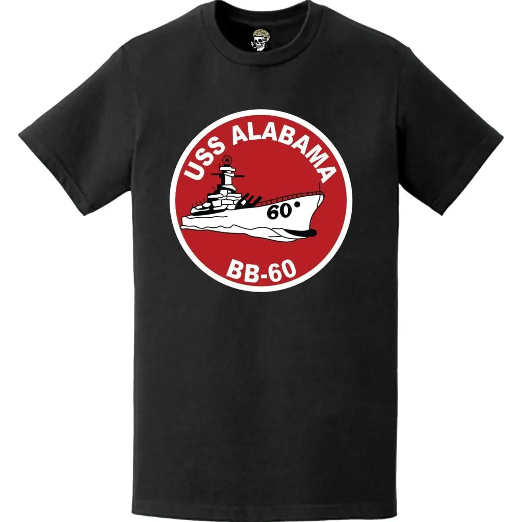 USS Alabama (BB-60) Battleship Logo Emblem T-Shirt Tactically Acquired   