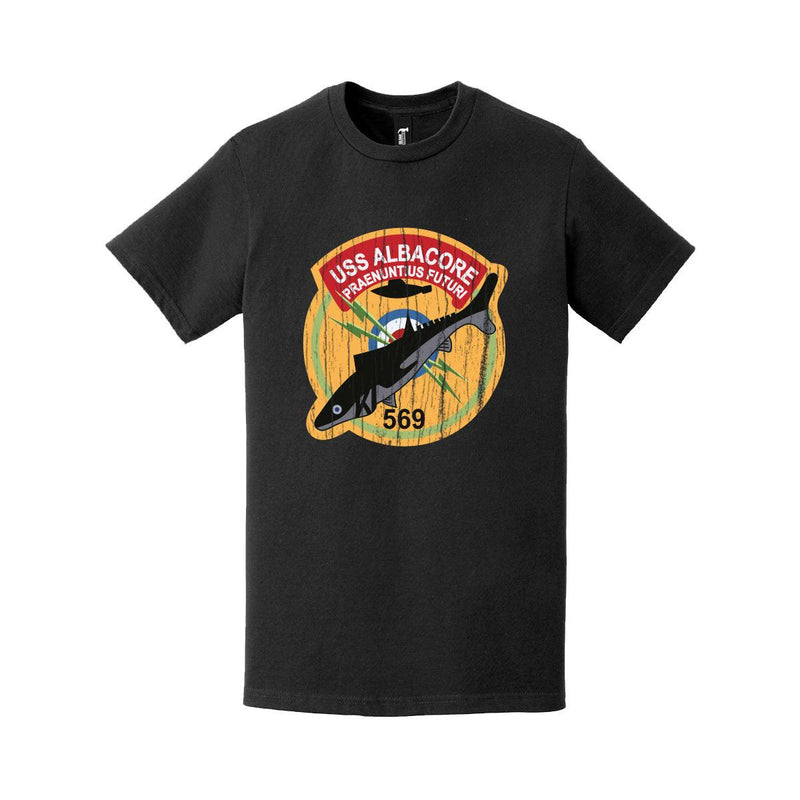 Distressed USS Albacore (AGSS-569) Logo Crest T-Shirt