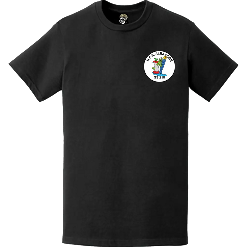 USS Albacore (SS-218) Submarine Left Chest Logo Emblem T-Shirt