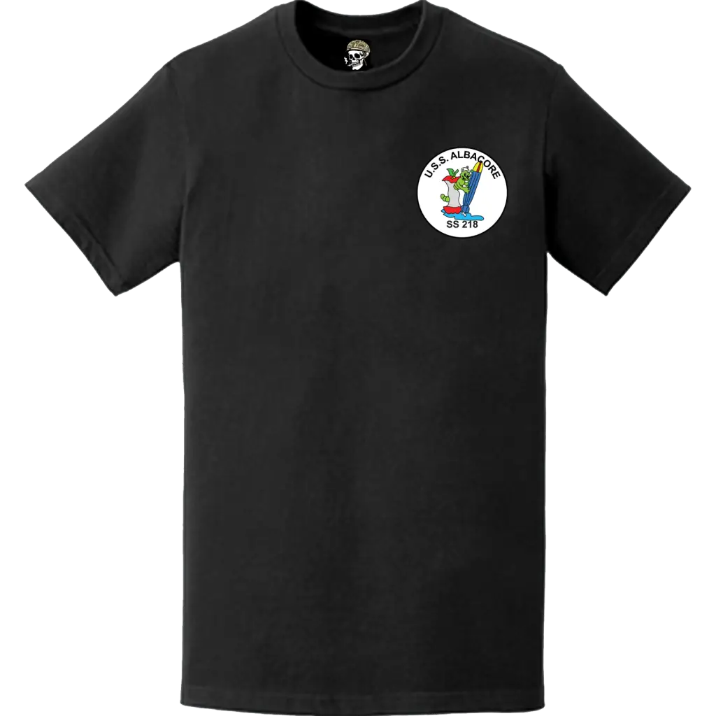 USS Albacore (SS-218) Submarine Left Chest Logo Emblem T-Shirt Tactically Acquired   