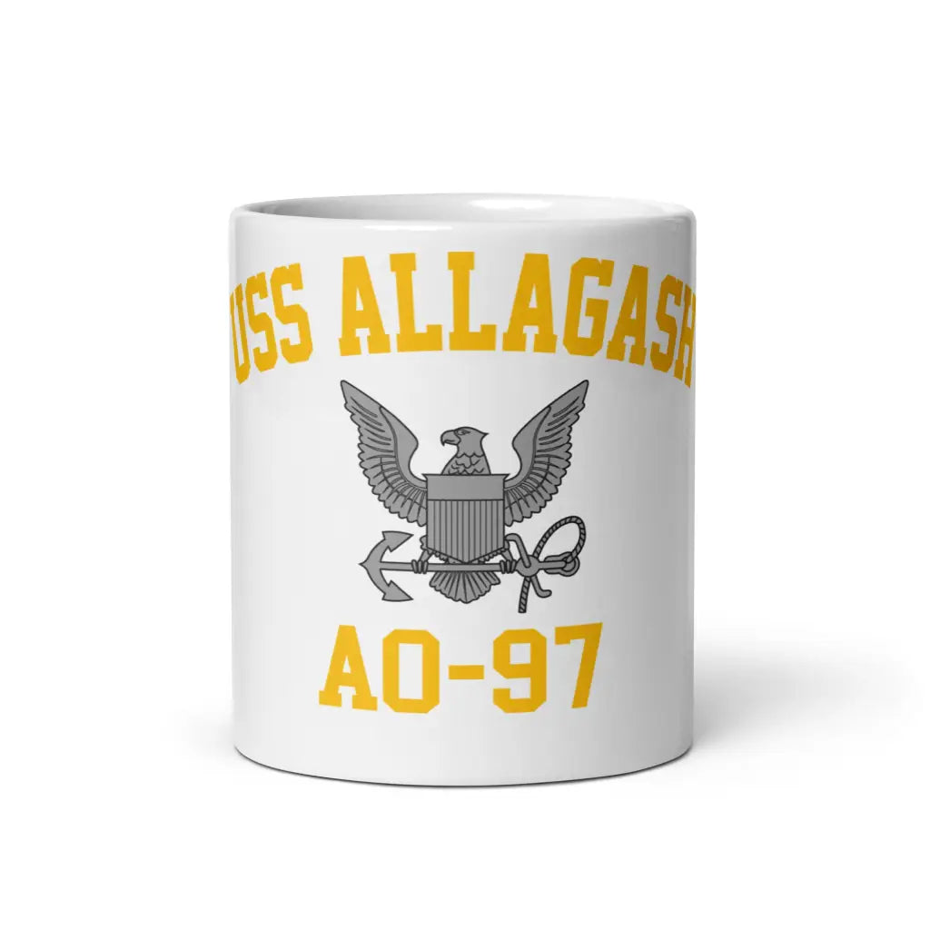 USS Allagash (AO-97) White Coffee Mug Tactically Acquired   