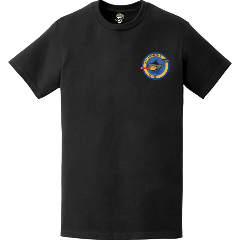 USS Amberjack (SS-522) Submarine Left Chest Logo Emblem T-Shirt