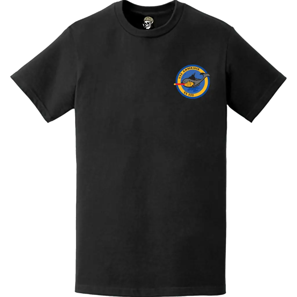 USS Amberjack (SS-522) Submarine Left Chest Logo Emblem T-Shirt Tactically Acquired   