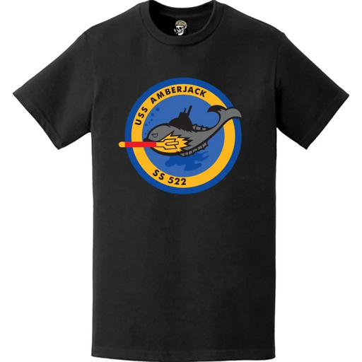 USS Amberjack (SS-522) Submarine Logo Emblem Crest T-Shirt Tactically Acquired   