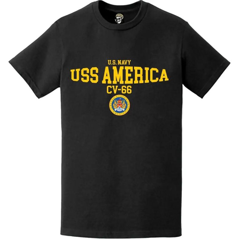 USS America (CV-66) Aircraft Carrier Bulge Emblem T-Shirt