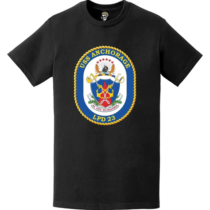 USS Anchorage (LPD-23) Ship's Crest Emblem T-Shirt Tactically Acquired   