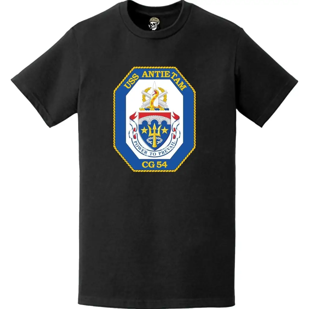 USS Antietam (CG-54) Ship's Crest Logo T-Shirt Tactically Acquired   