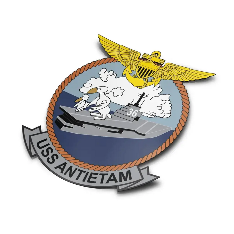 USS Antietam (CV-36) Die-Cut Vinyl Sticker Decal