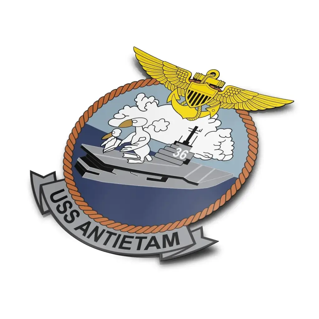 USS Antietam (CV-36) Die-Cut Vinyl Sticker Decal Tactically Acquired   
