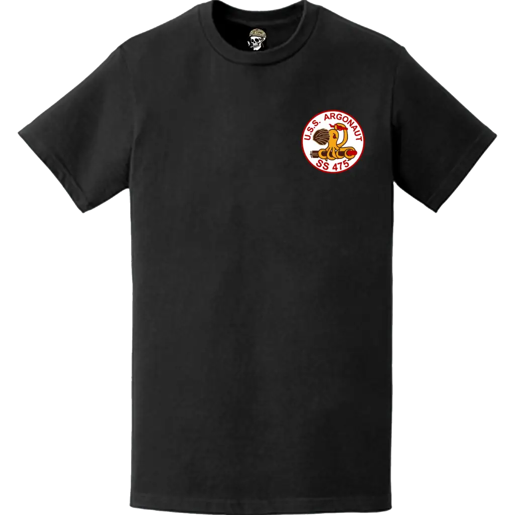 USS Argonaut (SS-475) Submarine Left Chest Logo Emblem T-Shirt Tactically Acquired   