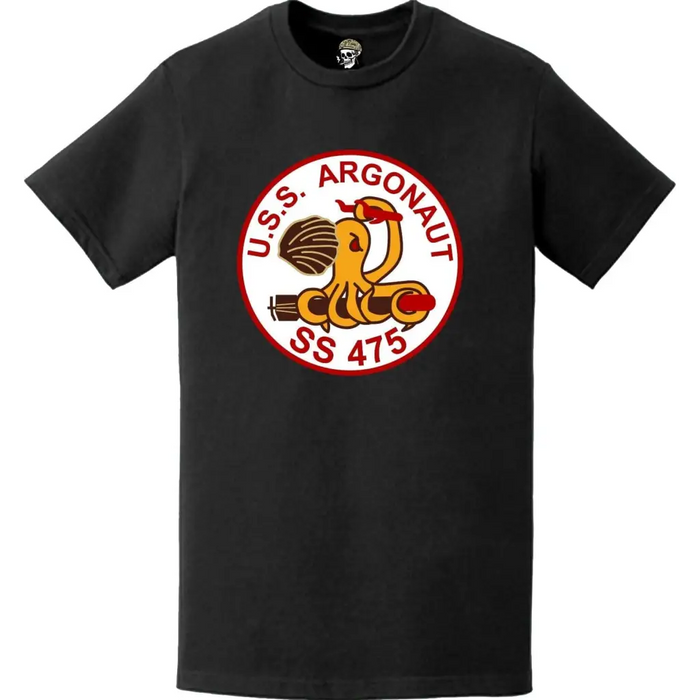 USS Argonaut (SS-475) Submarine Logo Emblem Crest T-Shirt Tactically Acquired   