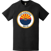 USS Arizona (BB-39) Battleship Logo Emblem T-Shirt Tactically Acquired   