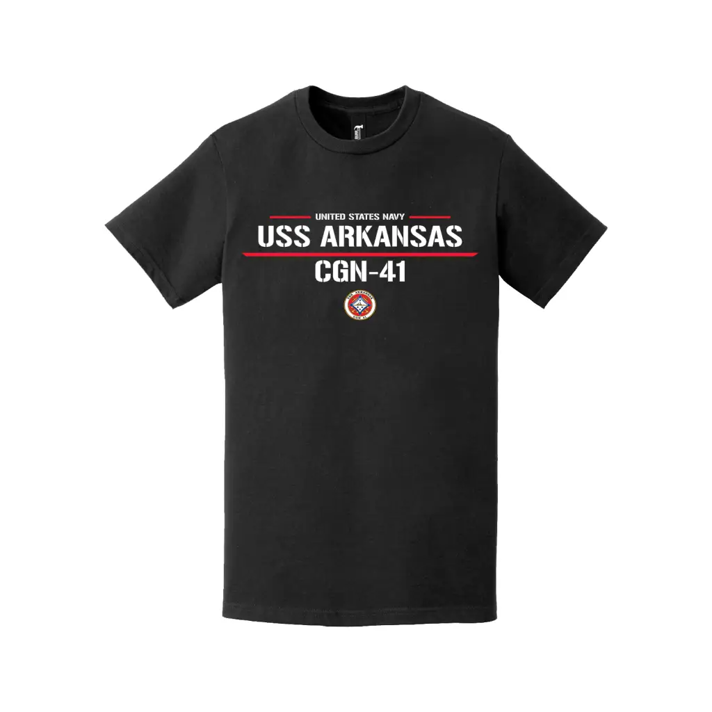 USS Arkansas (CGN-41) Guided-Missile Cruiser T-Shirt Tactically Acquired   