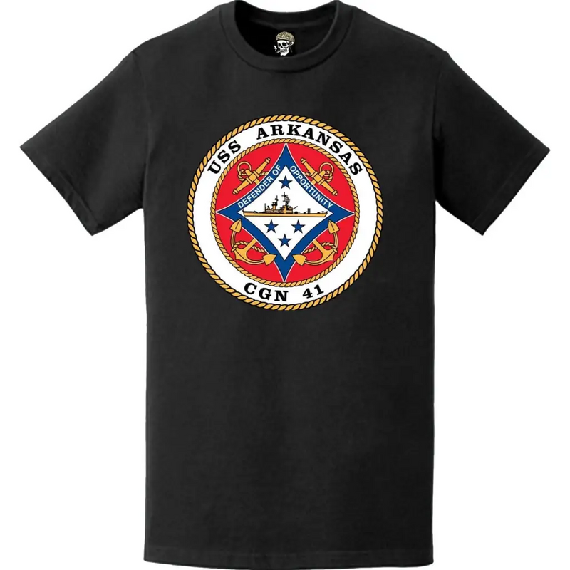 USS Arkansas (CGN-41) Ship's Crest Logo T-Shirt