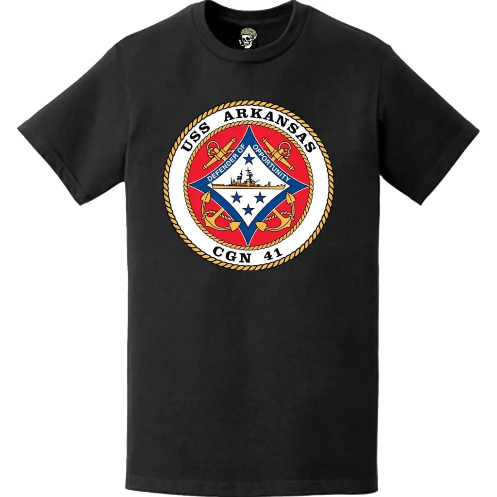 USS Arkansas (CGN-41) Ship's Crest Logo T-Shirt Tactically Acquired   