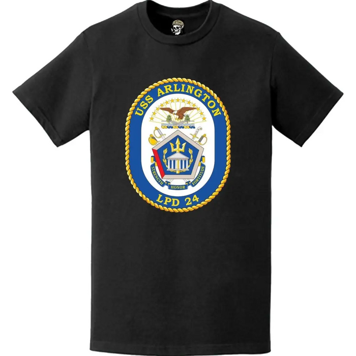 USS Arlington (LPD-24) Ship's Crest Emblem T-Shirt Tactically Acquired   