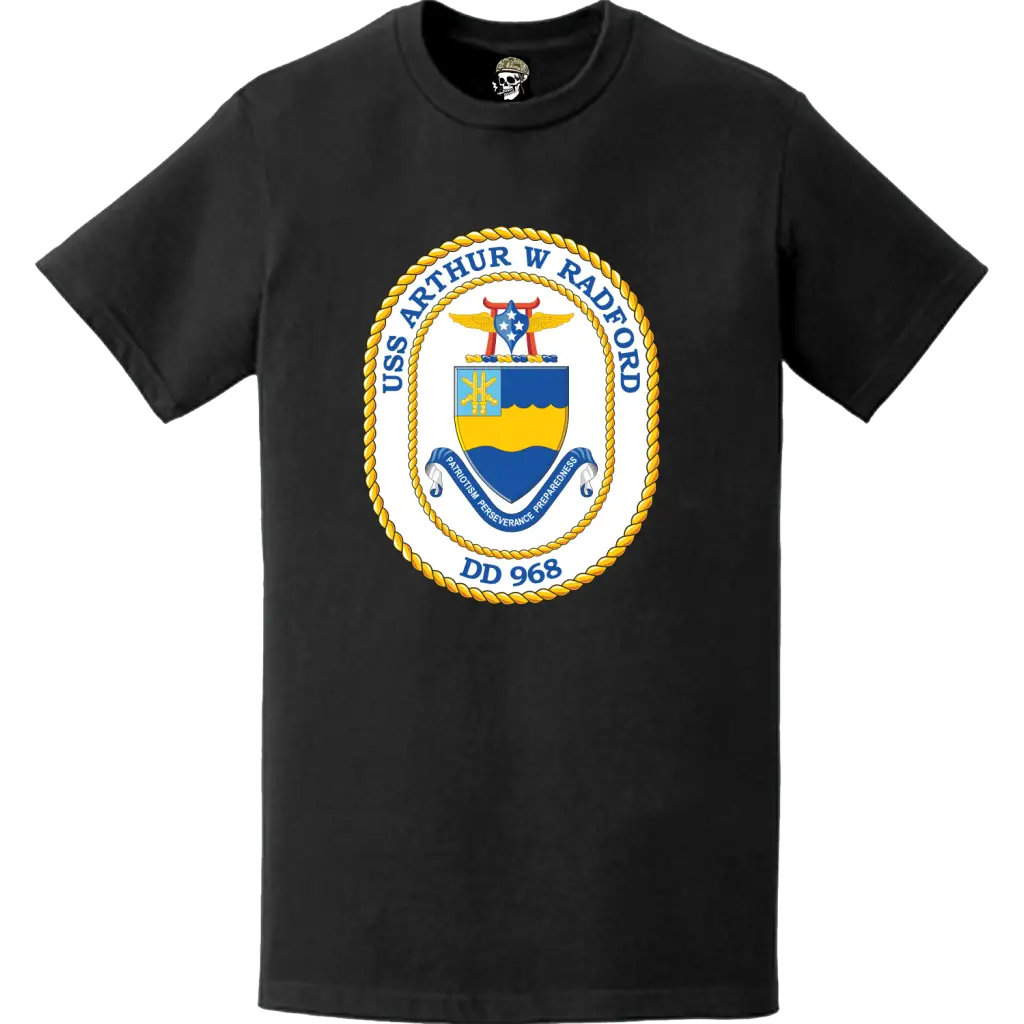 USS Arthur W. Radford (DD-968) Ship's Crest Logo T-Shirt Tactically Acquired   