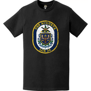 USS Augusta (LCS-34) Distressed Ship's Crest Logo T-Shirt Tactically Acquired   