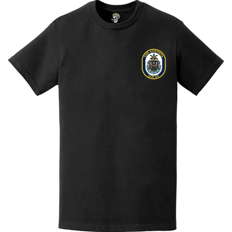 USS Augusta (LCS-34) Left Chest Ship Logo Emblem T-Shirt