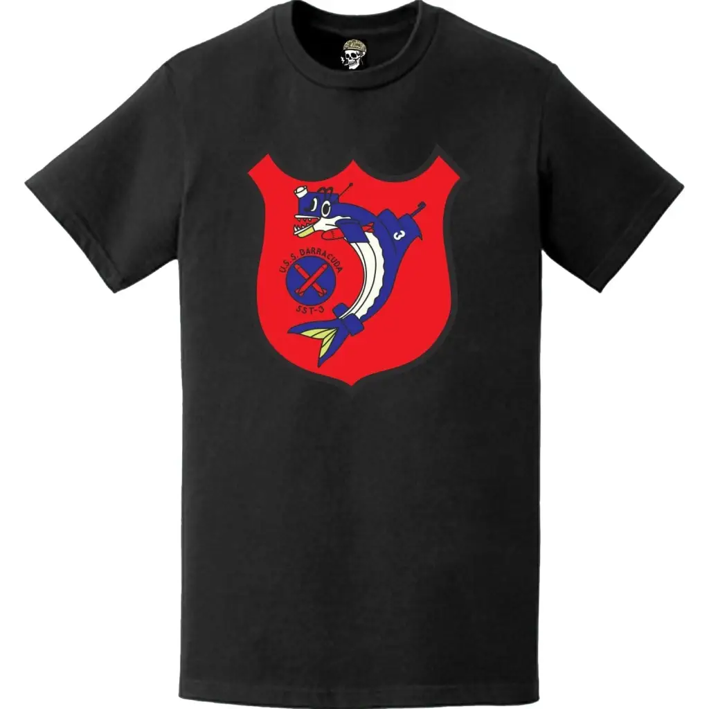 USS Barracuda (SST-3) Submarine Logo Emblem Crest T-Shirt Tactically Acquired   